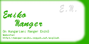 eniko manger business card